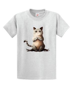Cat In Yoga Pose Unisex Kids and Adults T-Shirt